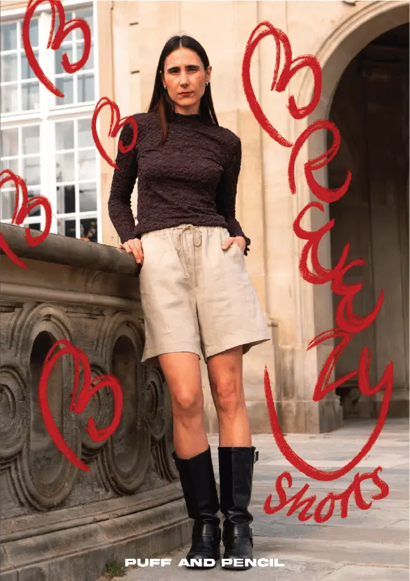 Breezy Shorts Sewing Pattern – Printed Paper Template By Puff And Pencil 1