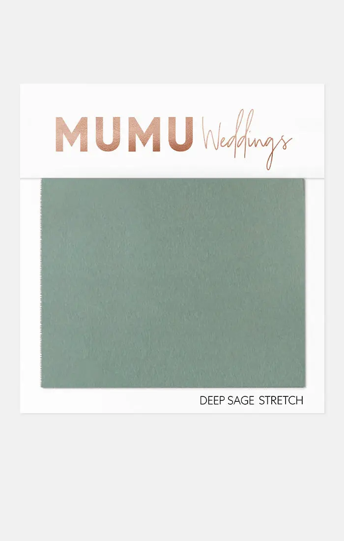 Bridesmaid Deep Sage Stretch Fabric Sample Swatch 1