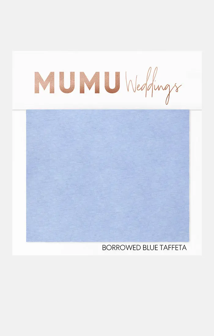 Bridesmaid Fabric Swatch: Borrowed Blue Taffeta 1