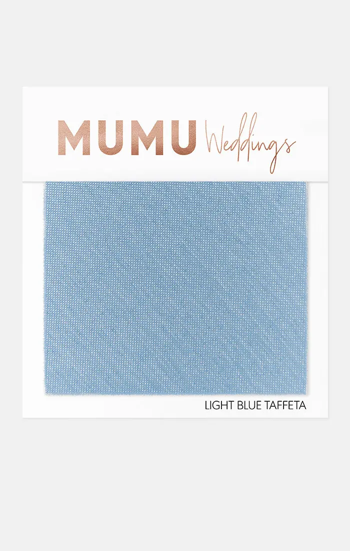 Bridesmaid Fabric Swatch: Light Blue Taffeta 1