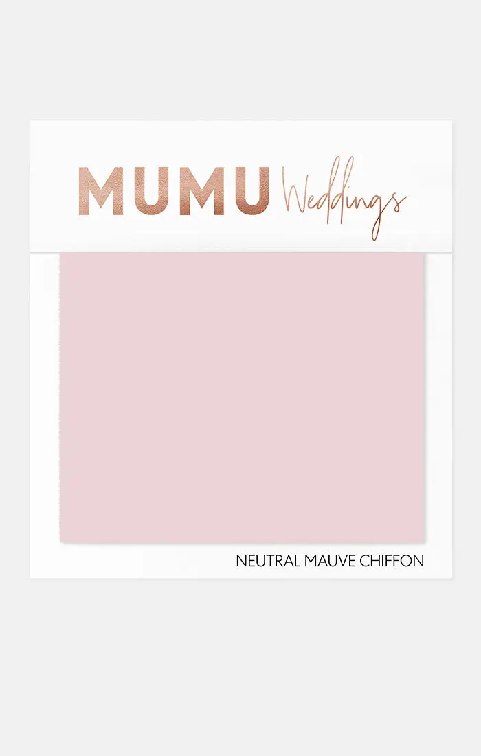 Bridesmaid Fabric Swatch: Neutral Mauve Chiffon 1