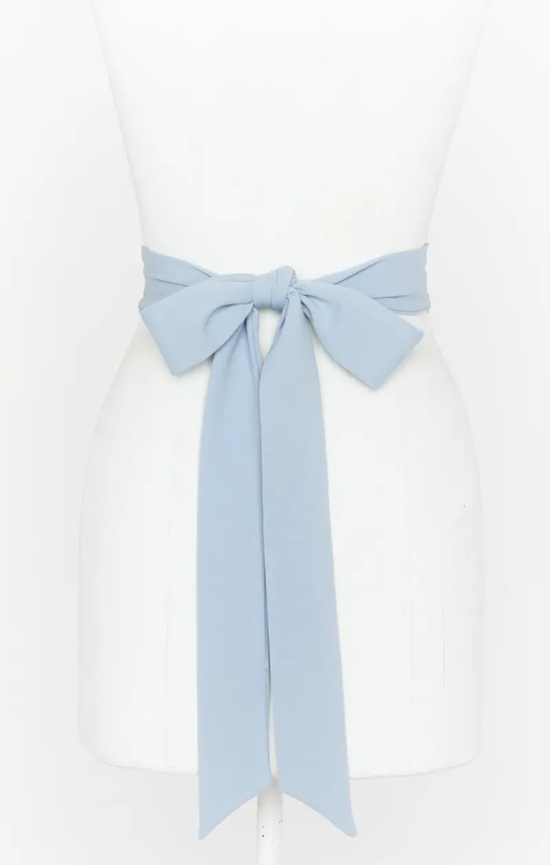 Bridesmaid Steel Blue Stretch Sash 1