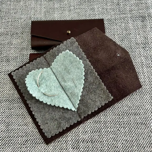 Brown Full-Grain Leather Needle Wallet – Artisan-Made Storage By Dhurata Davies 1