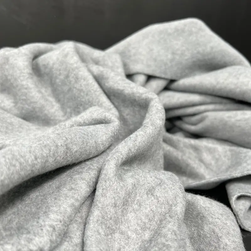 Brushed Anti-Pill Fleece In Melange Charcoal 1
