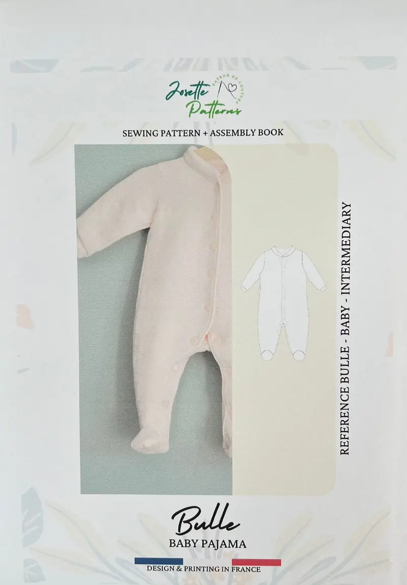 Bulle Baby Sleepwear Pattern – Soft Pyjama Set For Infants By Josette Patterns 1
