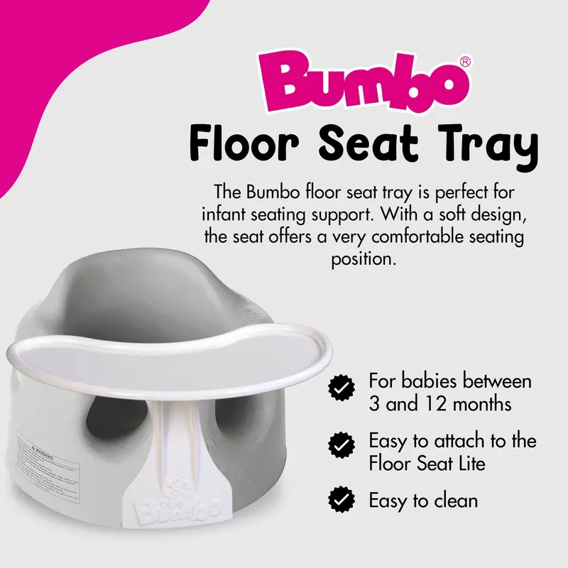 Bumbo Infant Floor Seat – Soft Foam Baby Chair With Eating Tray & Top Attachment 2