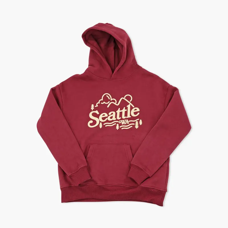 Burgundy 'Static' Seattle Mariners Women'S Hoodie 1