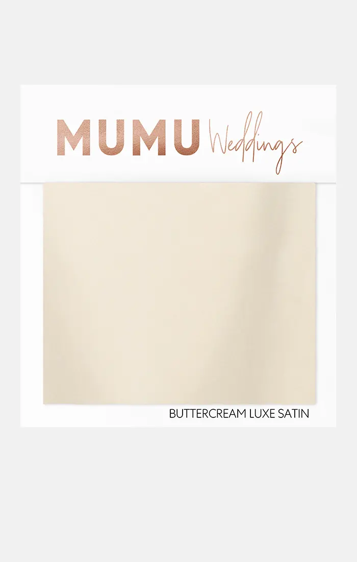 Buttercream Luxe Satin Bridesmaid Fabric Sample 1