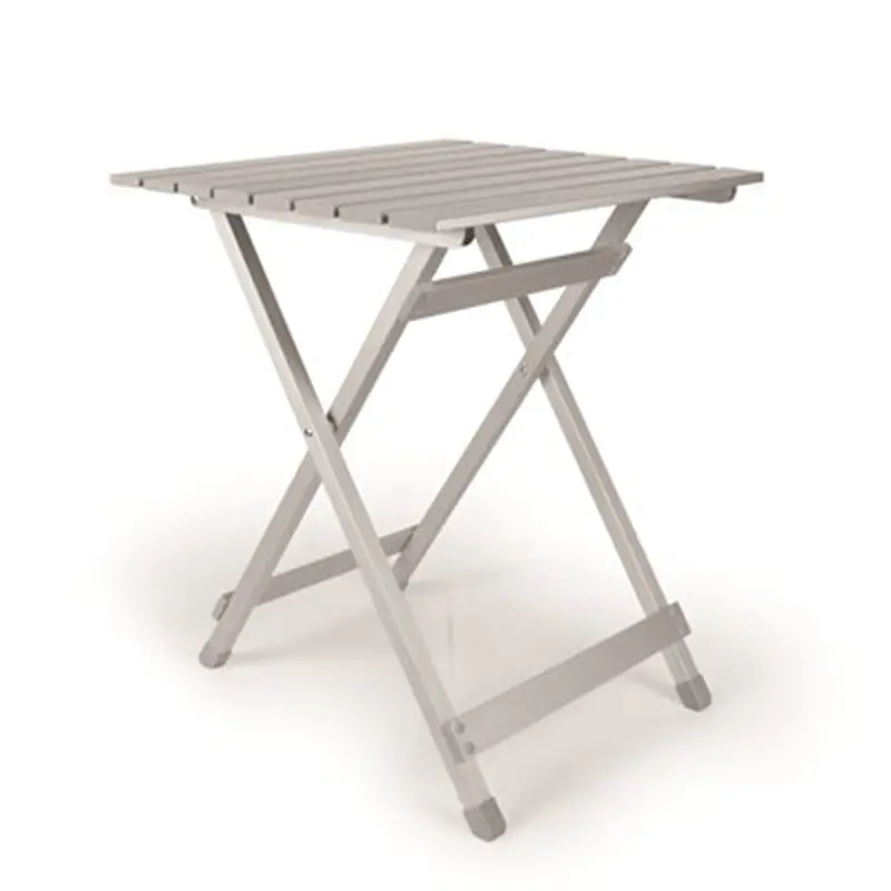 Camco Aluminum Fold-Away Outdoor Table – Large, Multi-Use, Silver Finish (Open-Box) 1