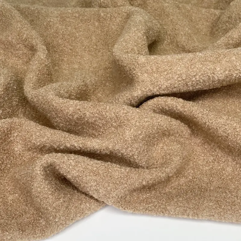 Camel Wool-Blend Bouclé Coating 1