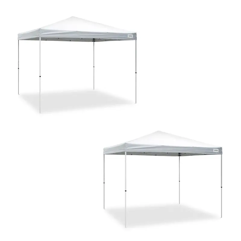 Caravan Canopy Sports V Series 2 Pro 10' X 10' Outdoor Pop-Up Tent – White, 2-Pack 1