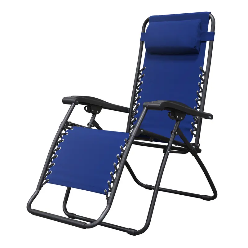 Caravan Sports Zero-Gravity Folding Lounge Chair – Blue Outdoor Patio Recliner 1