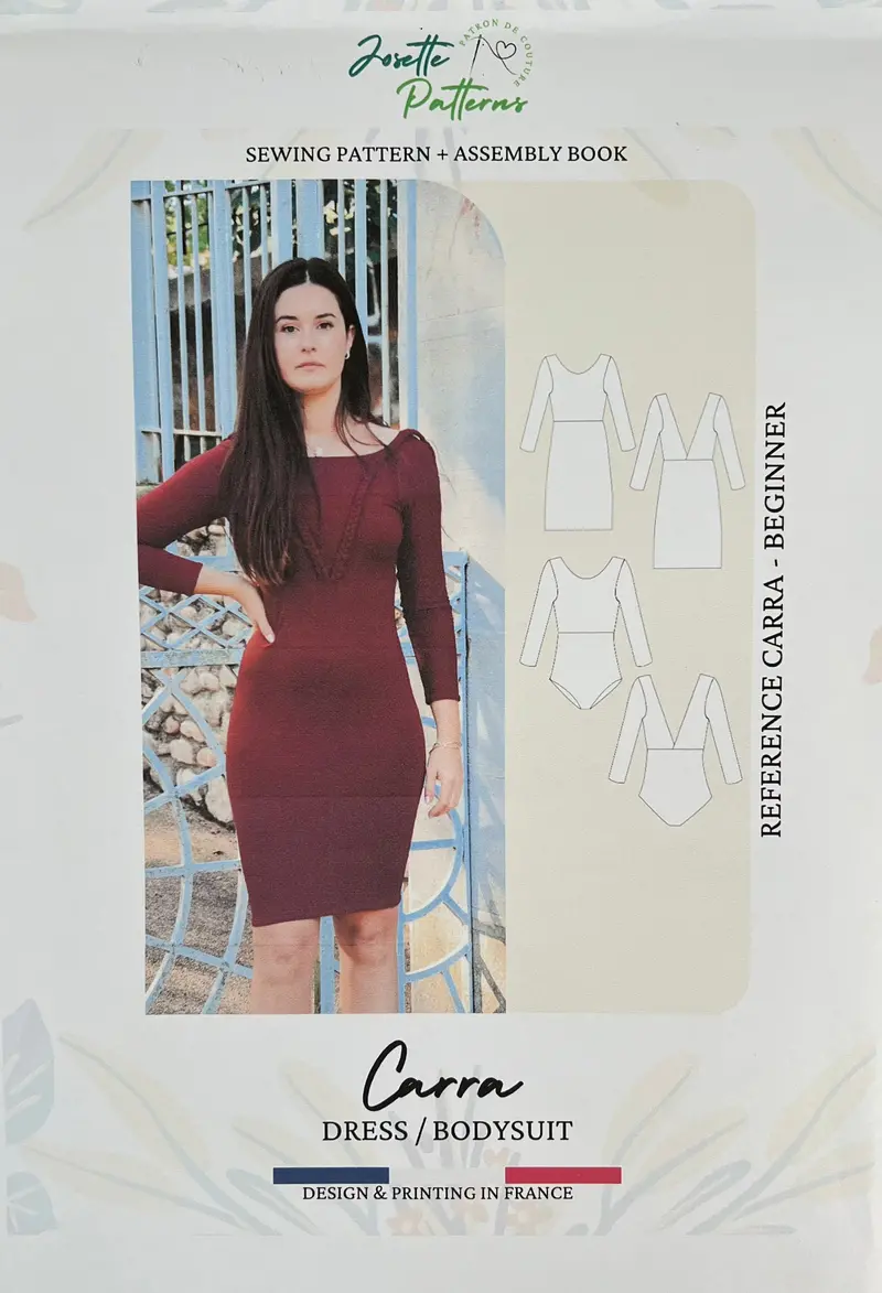 Carra Women'S Dress With Integrated Bodysuit Base By Josette Patterns 1