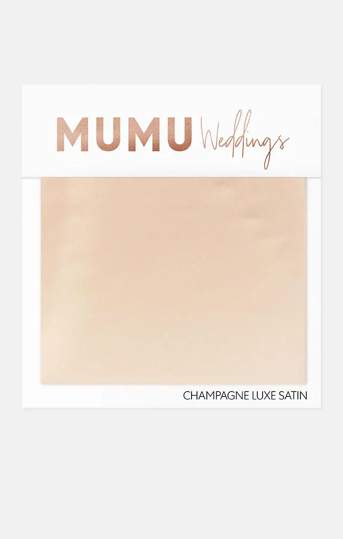 Champagne Luxe Satin Fabric Sample For Bridesmaid Details 1