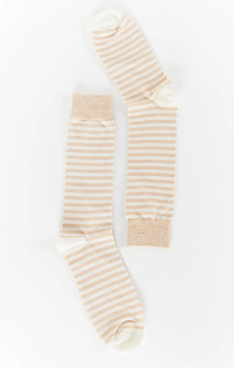 Champagne Stripe Owen Dress Sock 1