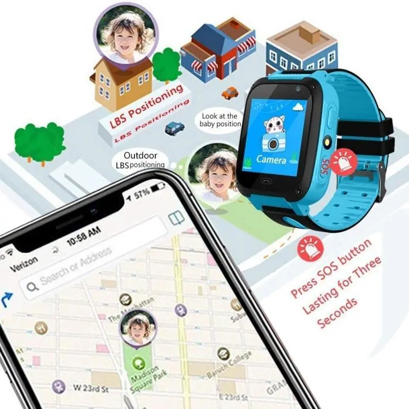 Child Gps Safety Smartwatch – Real-Time Tracking & Sos Alerts 1