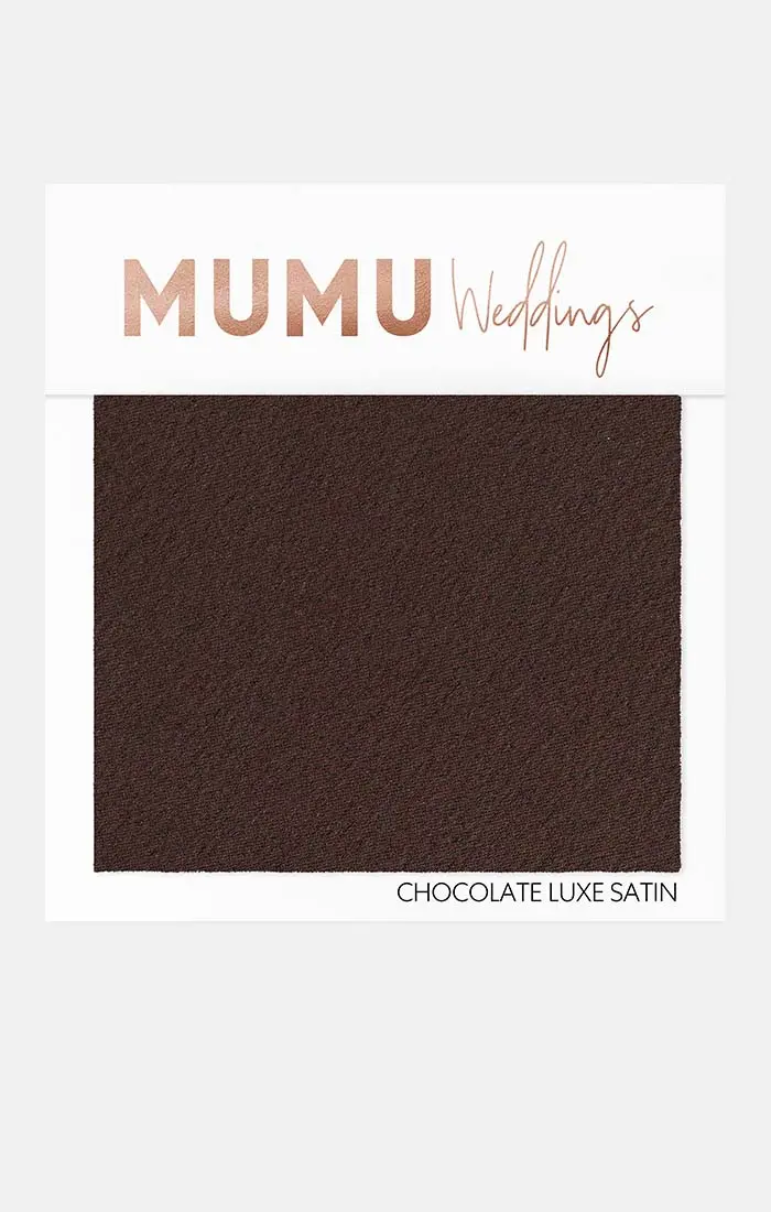 Chocolate Satin Bridesmaid Fabric Swatch 1