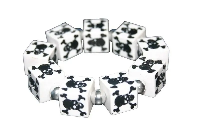 Chunky Skull-Themed Bracelet – Assorted Colors 1