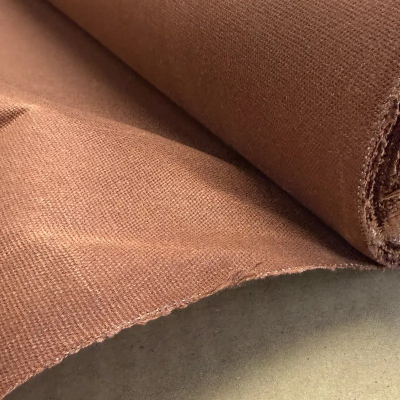 Cinnamon Beeswax-Coated Cotton Canvas (12 Oz) – Rich Earth-Tone Waxed Material 1