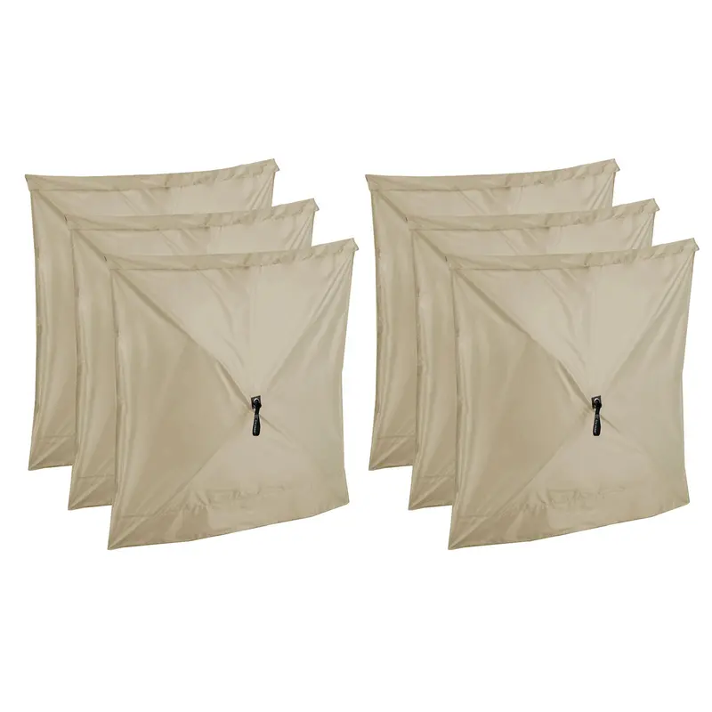 Clam Quick-Set Screen Hub Tent Sun/Wind Panels – Tan Replacement Fabric Set (6-Pack) 1