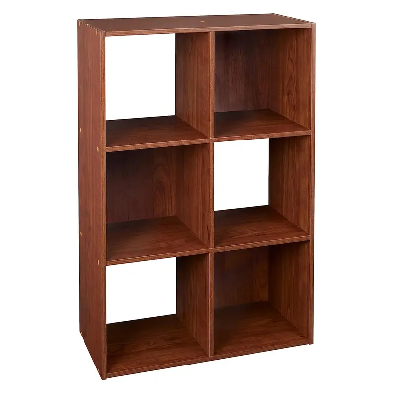 Closetmaid Dark Cherry 6-Cube Wooden Cubby Shelf – Open-Style Bookcase & Display Organizer 1