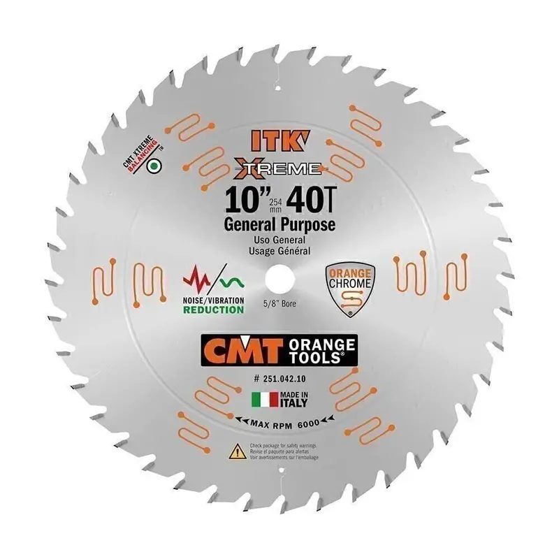 Cmt 251.042.10 Itk Xtreme 10" General-Purpose Atb Saw Blade – 40 Teeth 1