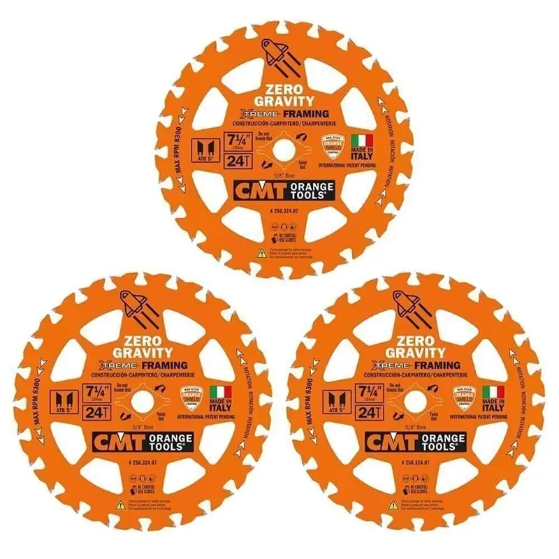 Cmt Orange Tool 250.324.07 Zero Gravity Framing Blades – 7-1/4" X 5/8", 3-Pack 1