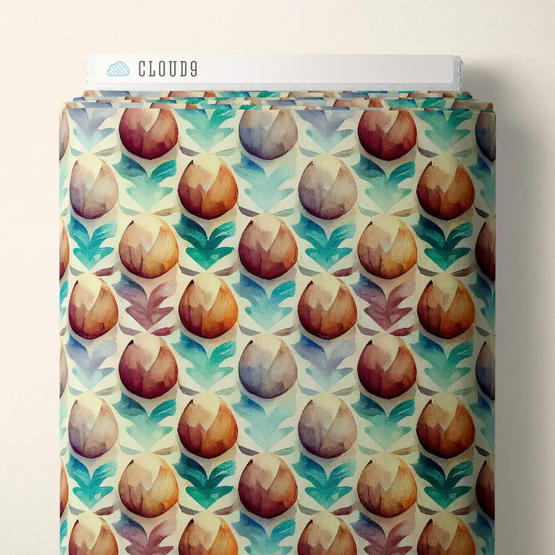 Coco Love Poplin Fabric – Tropical Bali Dreams Print – Penn Gray Designs For Cloud 9 1