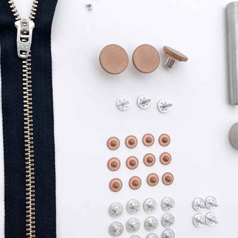 Complete Jeans Hardware Kit: Black Zipper + Copper Accents – Kylie And The Machine 1