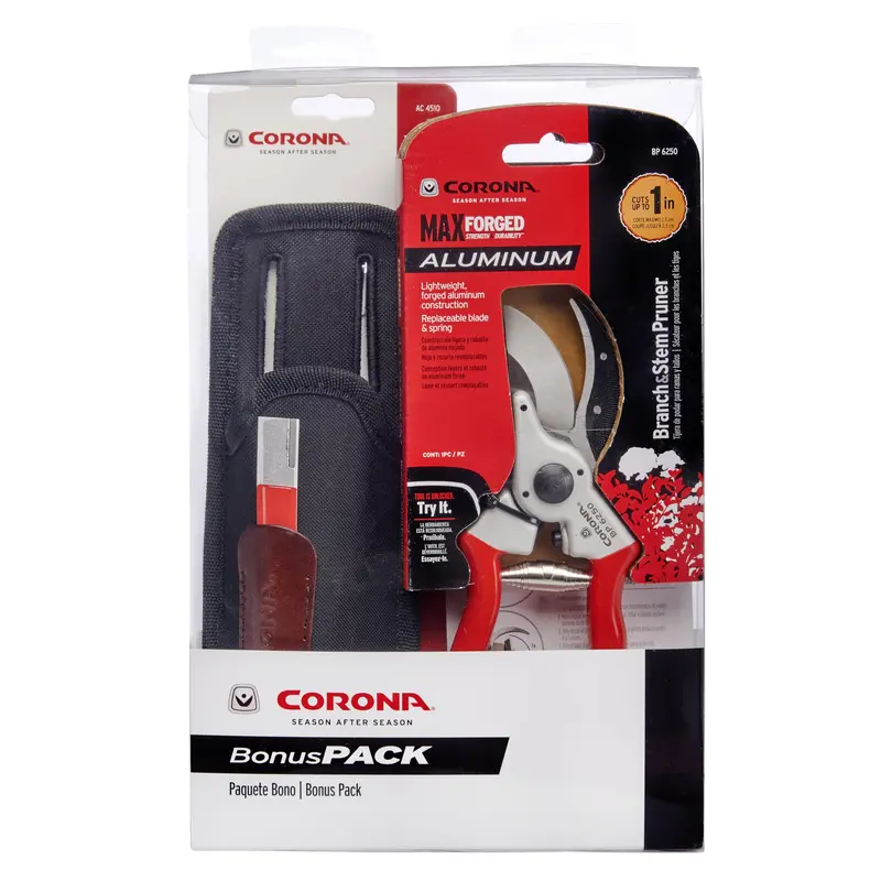 Corona Sp6250 Aluminum Bypass Pruner Kit – Includes Pouch And Sharpener 1
