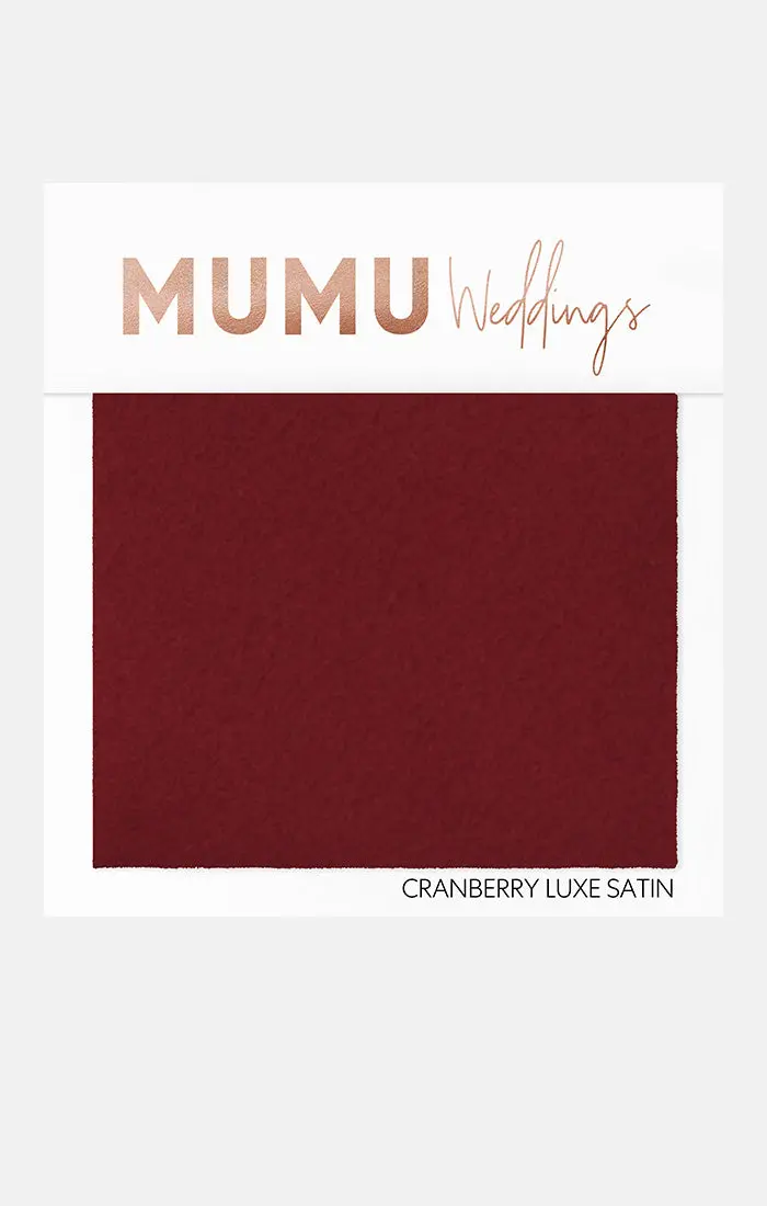 Cranberry Luxe Satin Bridesmaid Fabric Swatch 1