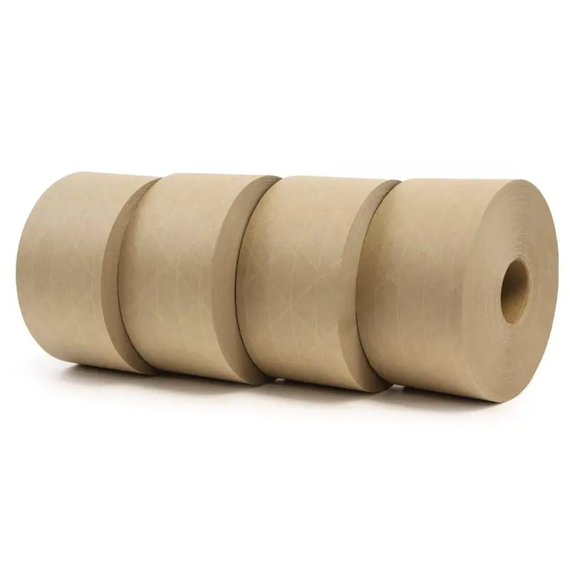 Curby Cbiwat Water-Activated Tape Refill Roll – Tan, 2.83" X 100 M (4-Roll Pack) 1