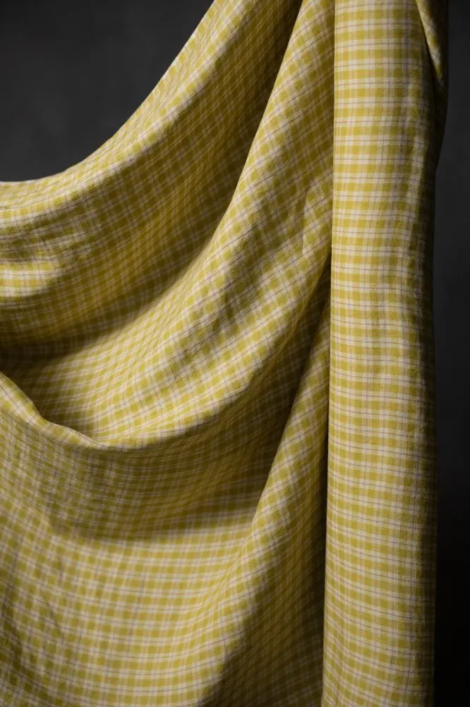Daffodilly Check Laundered European Linen Fabric – Merchant & Mills 1