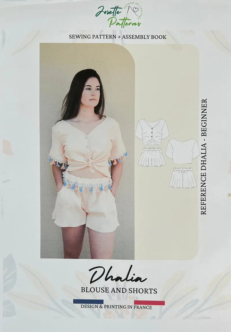 Dahlia Women'S Matching Top And Shorts Set Pattern By Josette Patterns 1