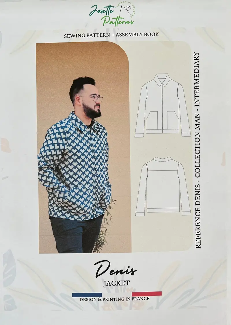 Denis Men'S Slim-Fit Utility Jacket Pattern By Josette Patterns 1
