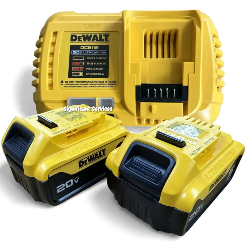 Dewalt Dcb205-2 20V Max Xr 2-Pack Batteries With Dcb118 Fast Charger – Flexvolt Ready 1
