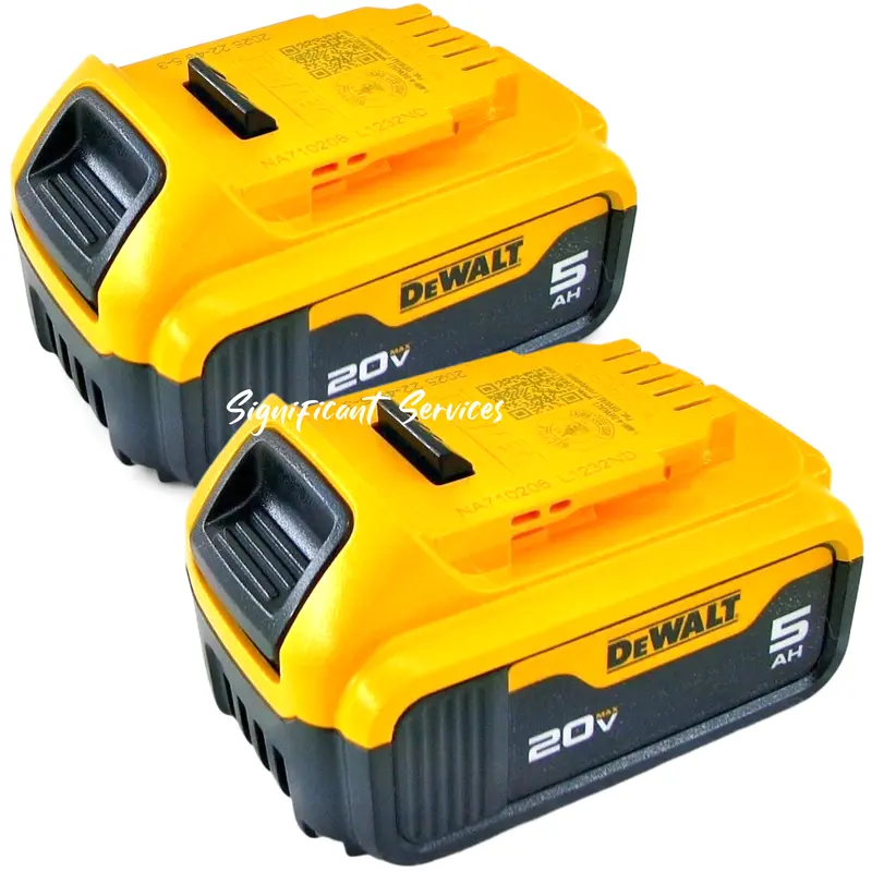 Dewalt Dcb205 20V Max Xr Lithium-Ion Battery Pack (5.0 Ah) – 2-Pack 1
