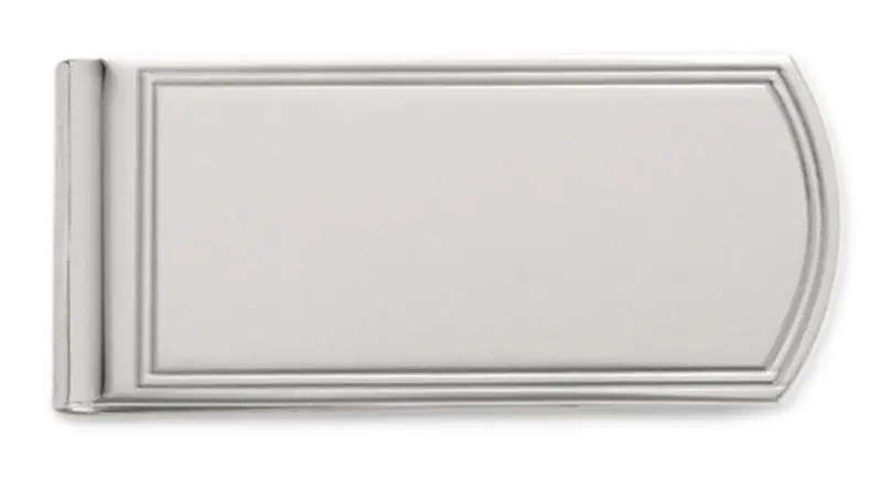 Double-Border Engravable Sterling Silver Money Clip 1