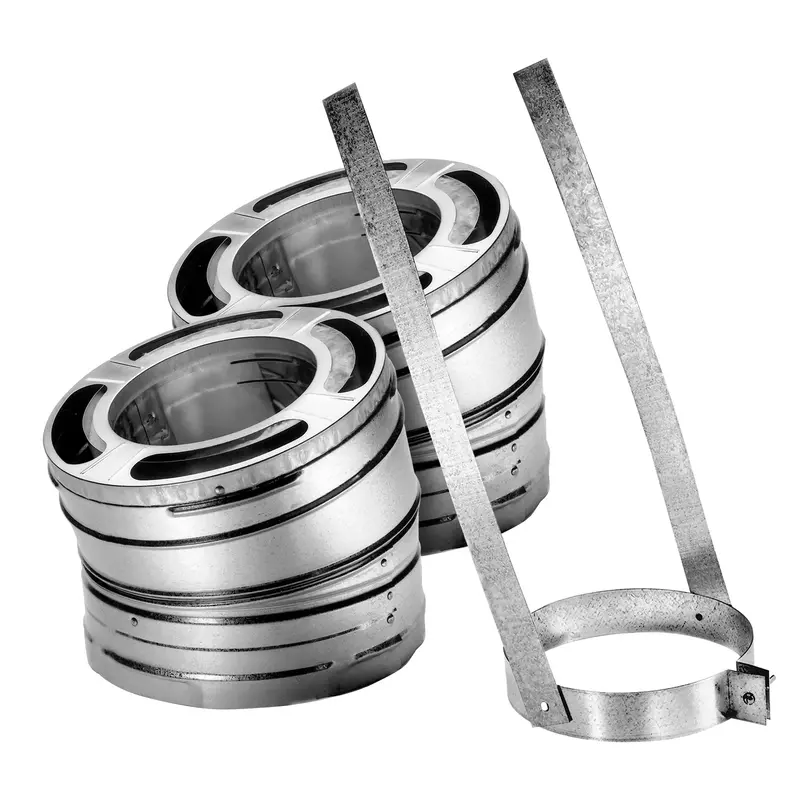 Duravent Duraplus 6-Inch 30-Degree Swiveling Stainless Steel Elbow Kit – Open-Box Chimney Component 1