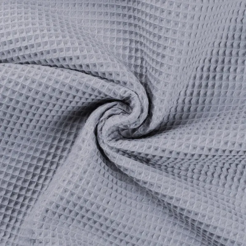Dusty Blue Cotton Waffle Weave – European Import 1