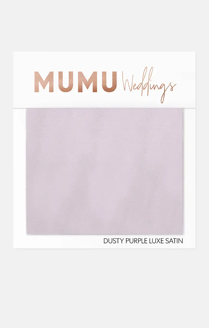 Dusty Purple Luxe Satin Bridesmaid Fabric Swatch 1