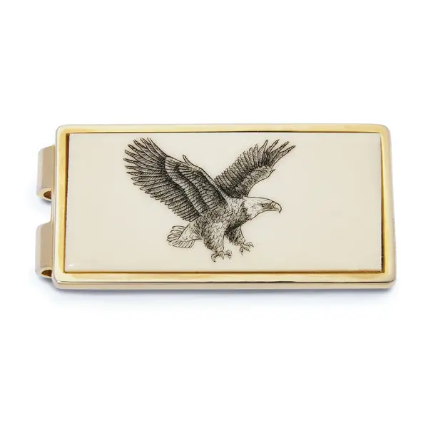 Eagle-Embossed Stainless Steel Money Clip 1