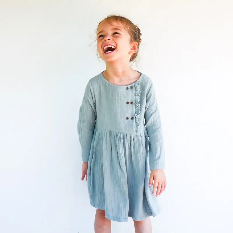 Elona Blouse And Dress Pattern For Girls (Ages 3–12) – Ikatee 1