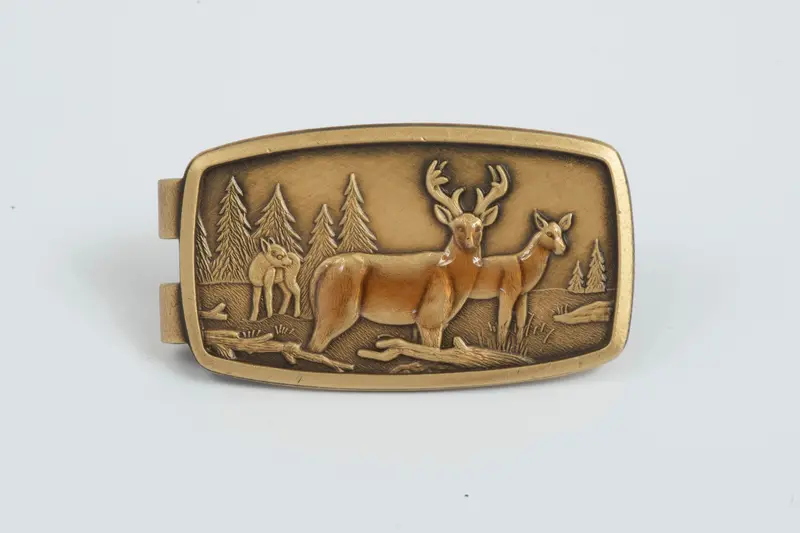 Enamel-Coated Deer-Themed Money Clip – Artisan Crafted Accessory 1