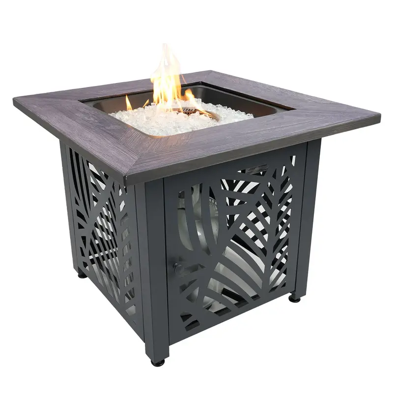 Endless Summer Lindsey Fire Pit – 30-Inch Square Uv-Printed Lp Gas Patio Heater (Used) 1