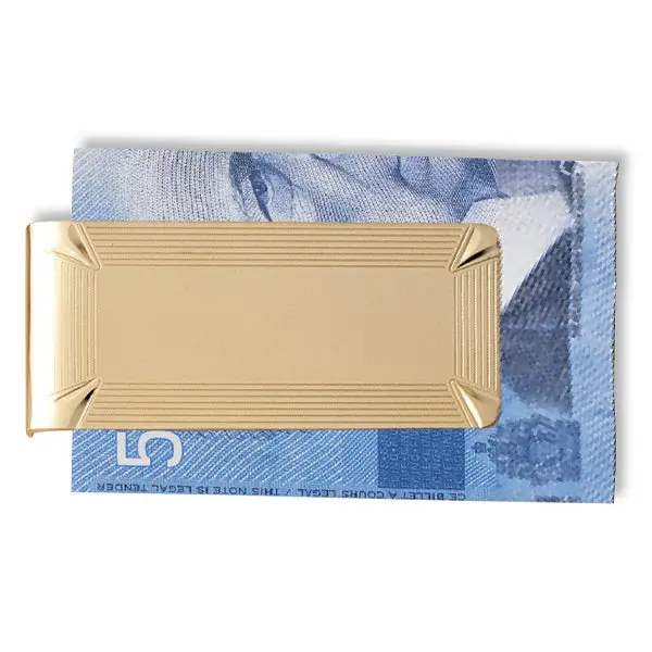 Engine-Turned Linear Pattern Money Clip 1