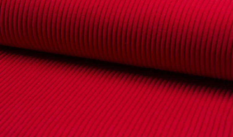 European Heavy Rib Knit Fabric In Oeko-Tex® Certified 215 Red 1