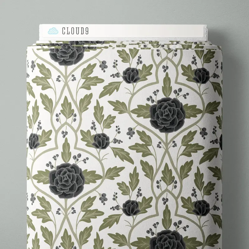 Evening Arbor Ivory Poplin – Twilight Reverie Collection By Lisee Ree Designs 1