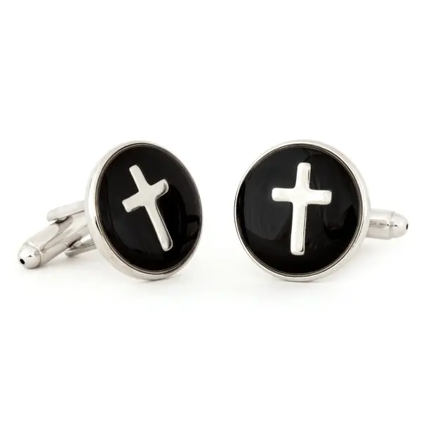 Faith-Based Cross Design Cuff Links 1