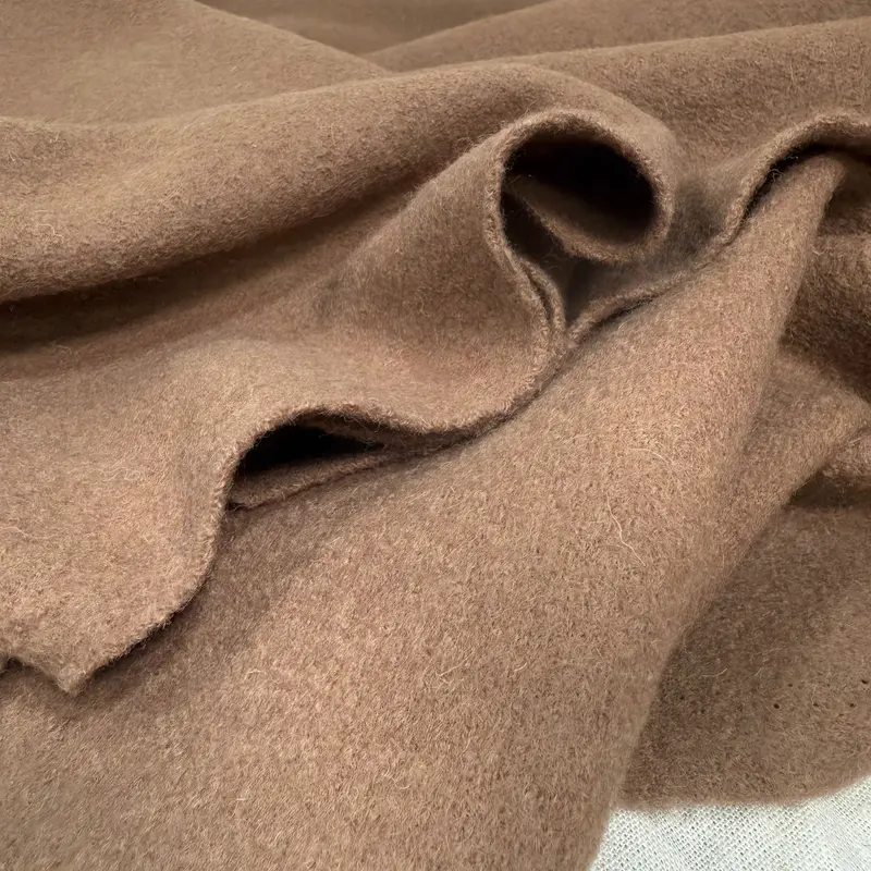 Fawn Italian Boiled Wool – Natural-Tone Wool Fabric For Outerwear 1